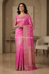 moonga silk saree festive pose
