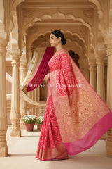 Khaddi Georget Silk Saree Side Pose