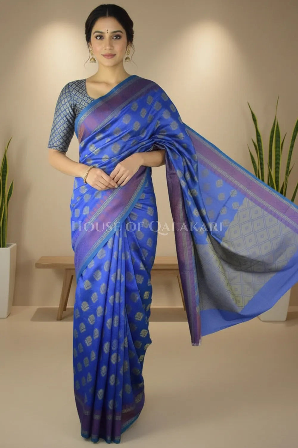 mulmul cotton patola saree 0421 front pose