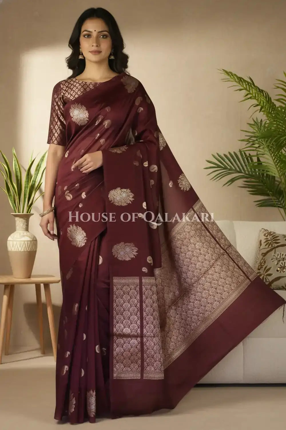 Mango Silk Saree front pose