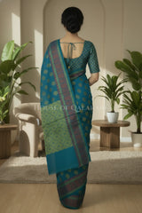mulmul cotton patola saree 0422 back pose