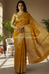 chiniya pure silk saree front pose