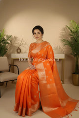 Monga Silk Saree sitting pose