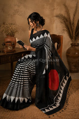 linen cotton saree 496 sitting pose