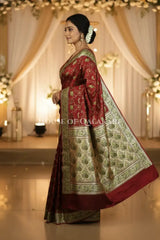 Satan Silk Saree side pose