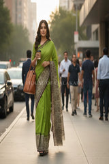 cotton kalamkari saree 0467 back pose