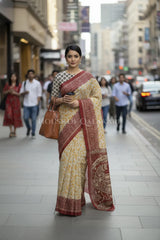 cotton kalamkari saree 0455 park pose