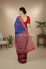 mulmul cotton bagru saree 411 back pose