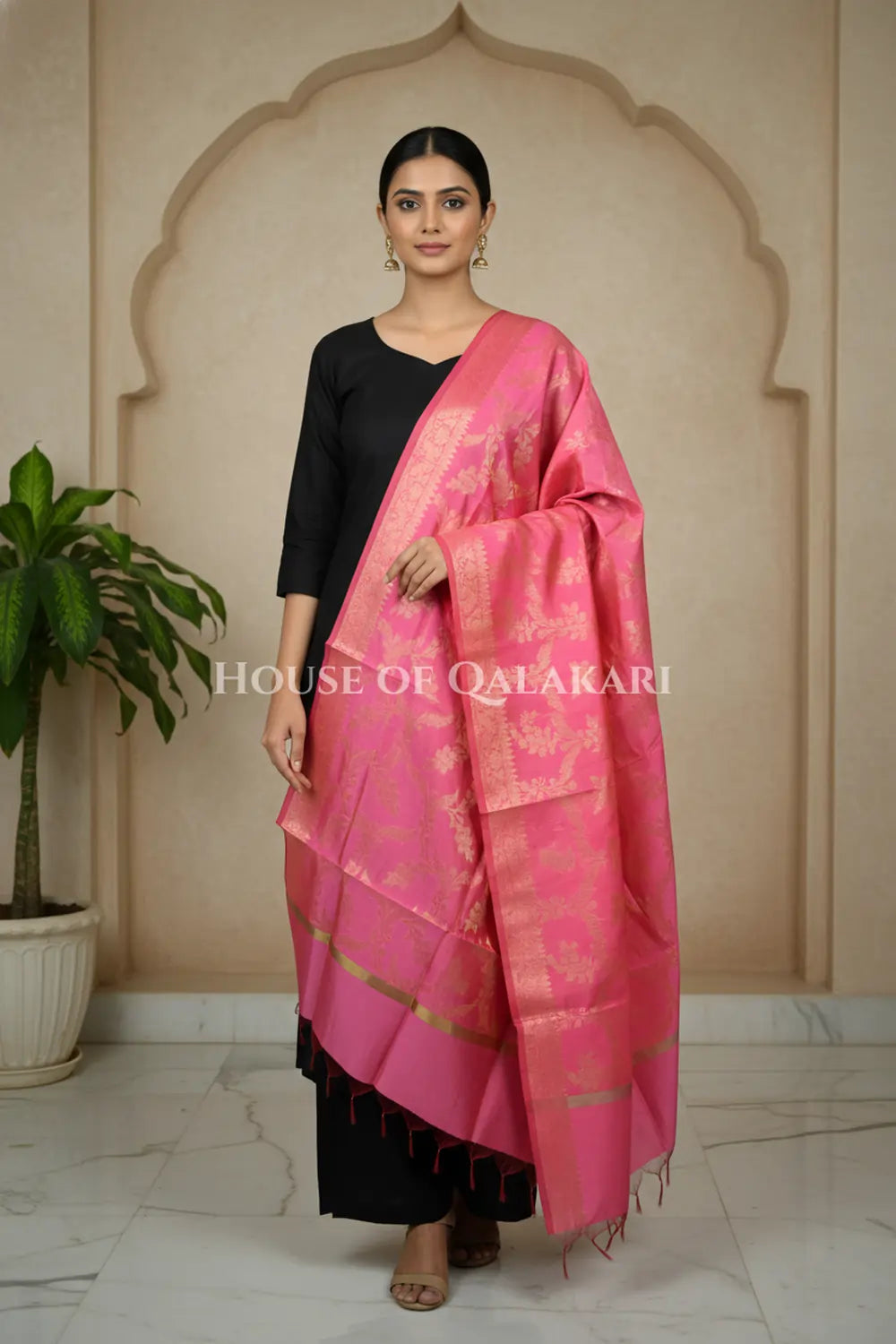 silk dupatta 0233 front pose1