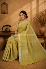 linen cotton saree 493 5sitting pose