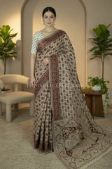 cotton kalamkari saree 0458 front pose