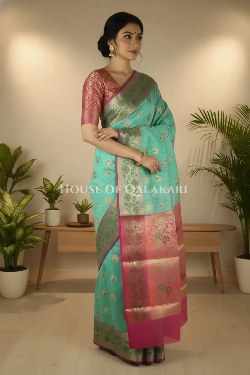 Cotton Saree side pose