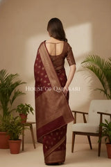 Cotton Saree back pose