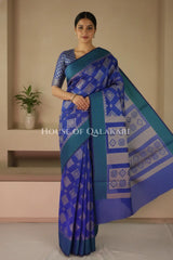 mulmul cotton patola saree front pose