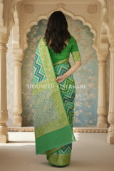 Khaddi Georget Silk Saree Back Pose