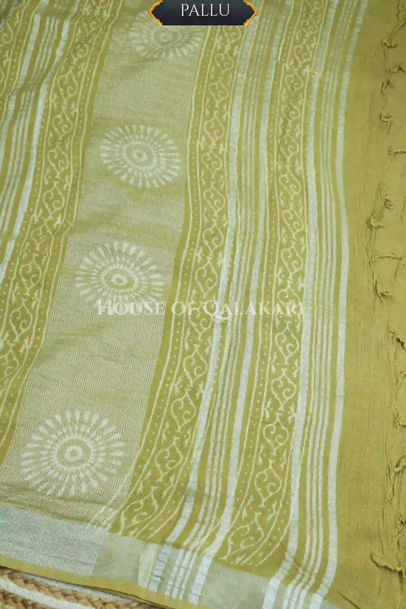 linen cotton saree 493 pallu