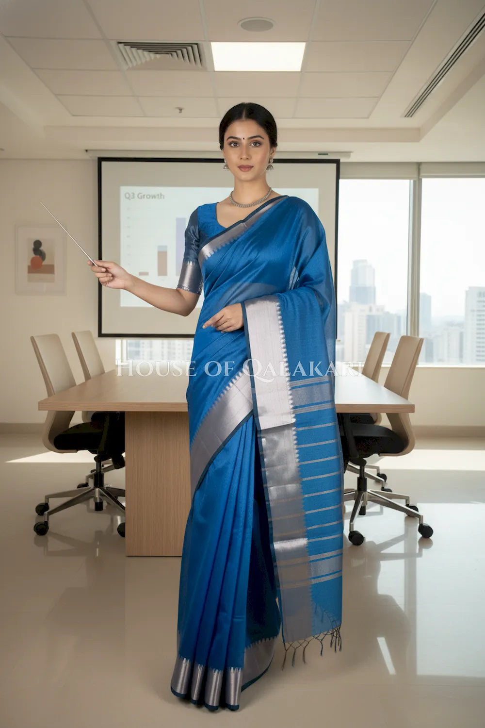 cotton saree 0334 office pose1