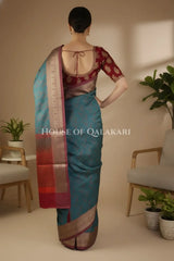 Tanchui Cotton Saree back pose