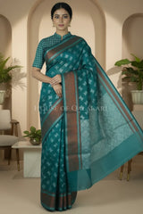 mulmul cotton patola saree 0436 front pose