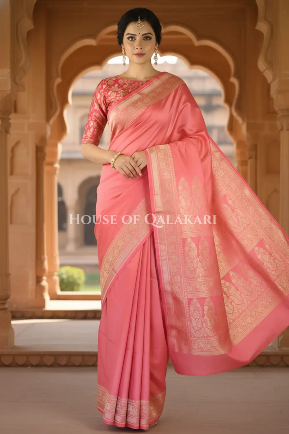 pure silk saree wedding pose