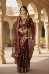 Khaddi Georget Silk Saree Bridal Pose
