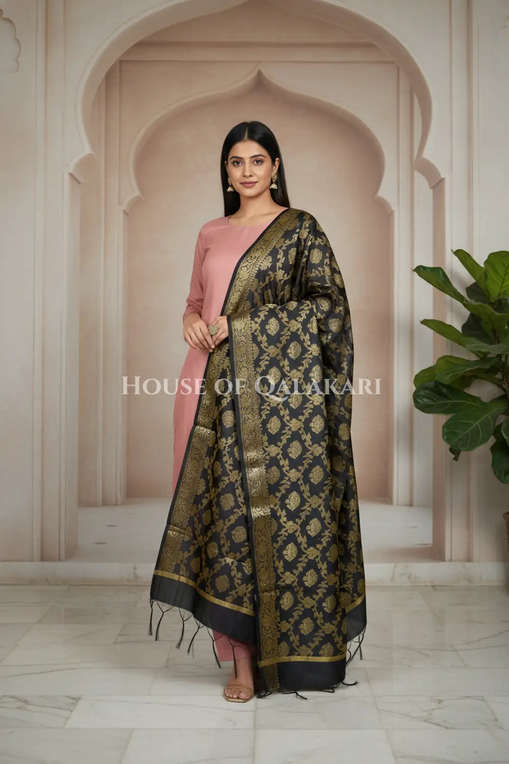 silk dupatta 0239 front pose2