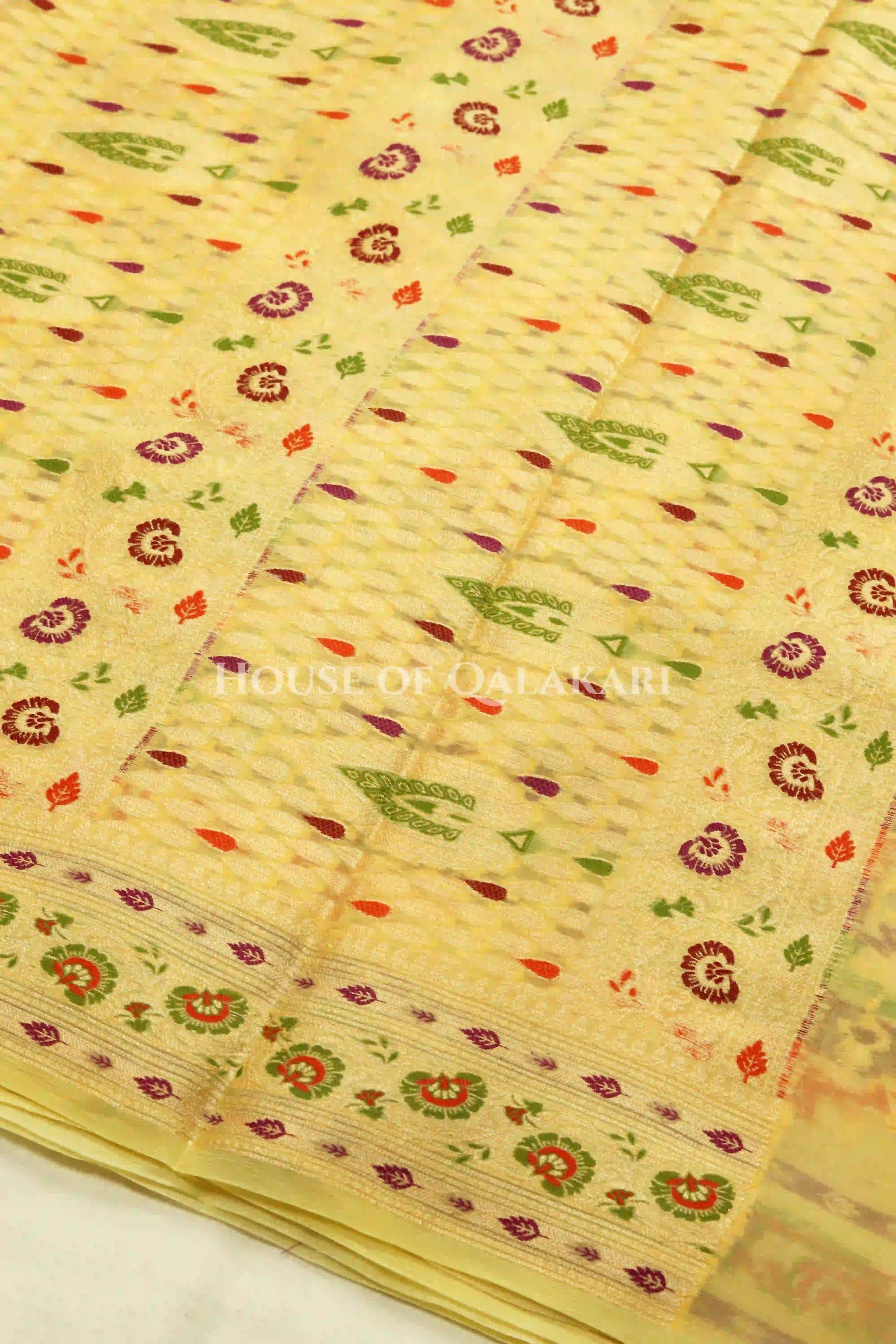 Khaddi Georget Silk Saree Pallu