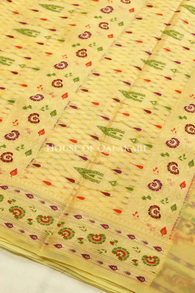 Khaddi Georget Silk Saree Pallu
