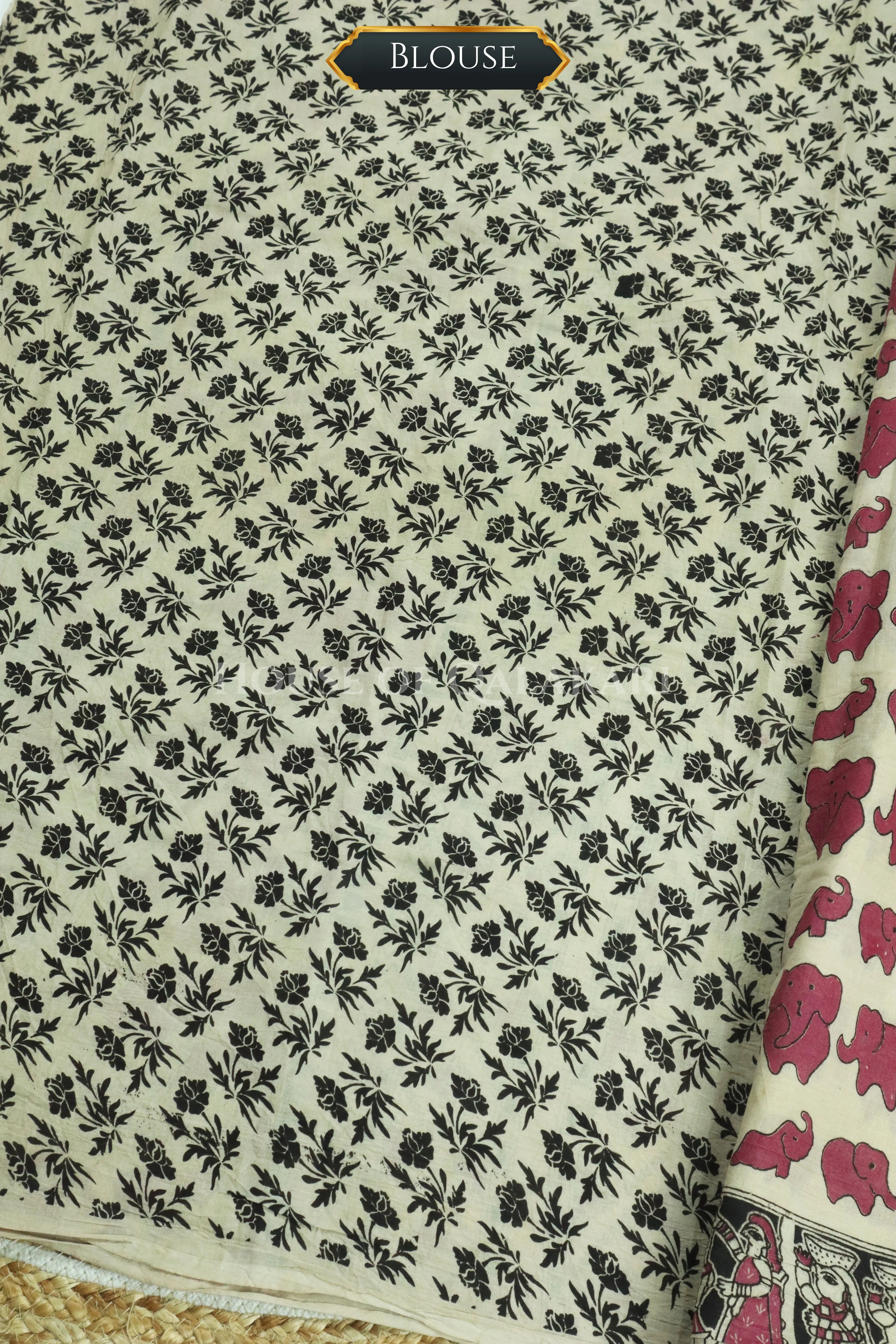 cotton kalamkari saree 0465 blouse
