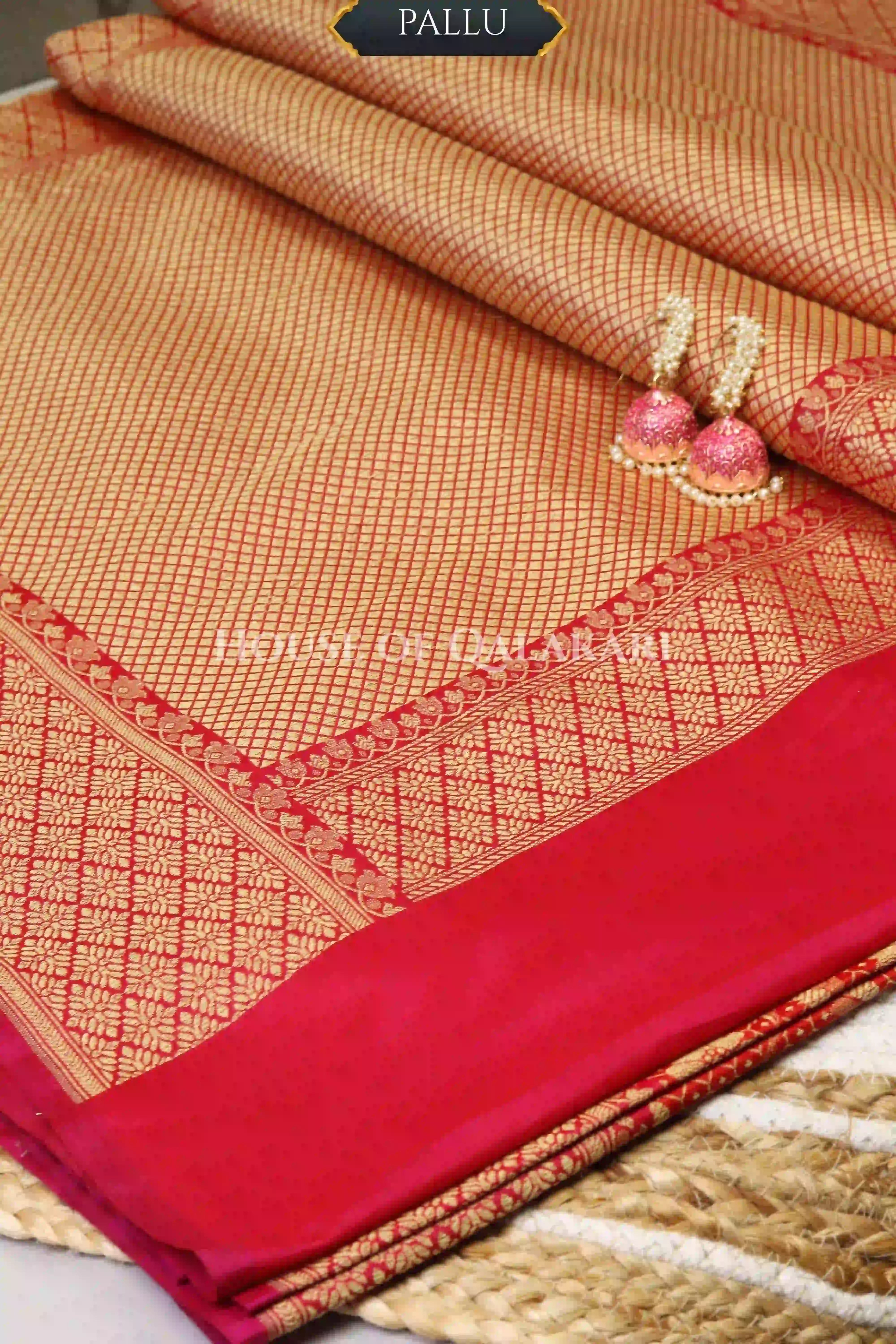 georget silk saree pallu