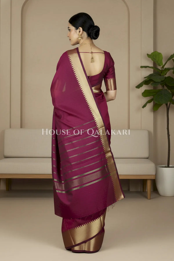 cotton saree 0335 back pose