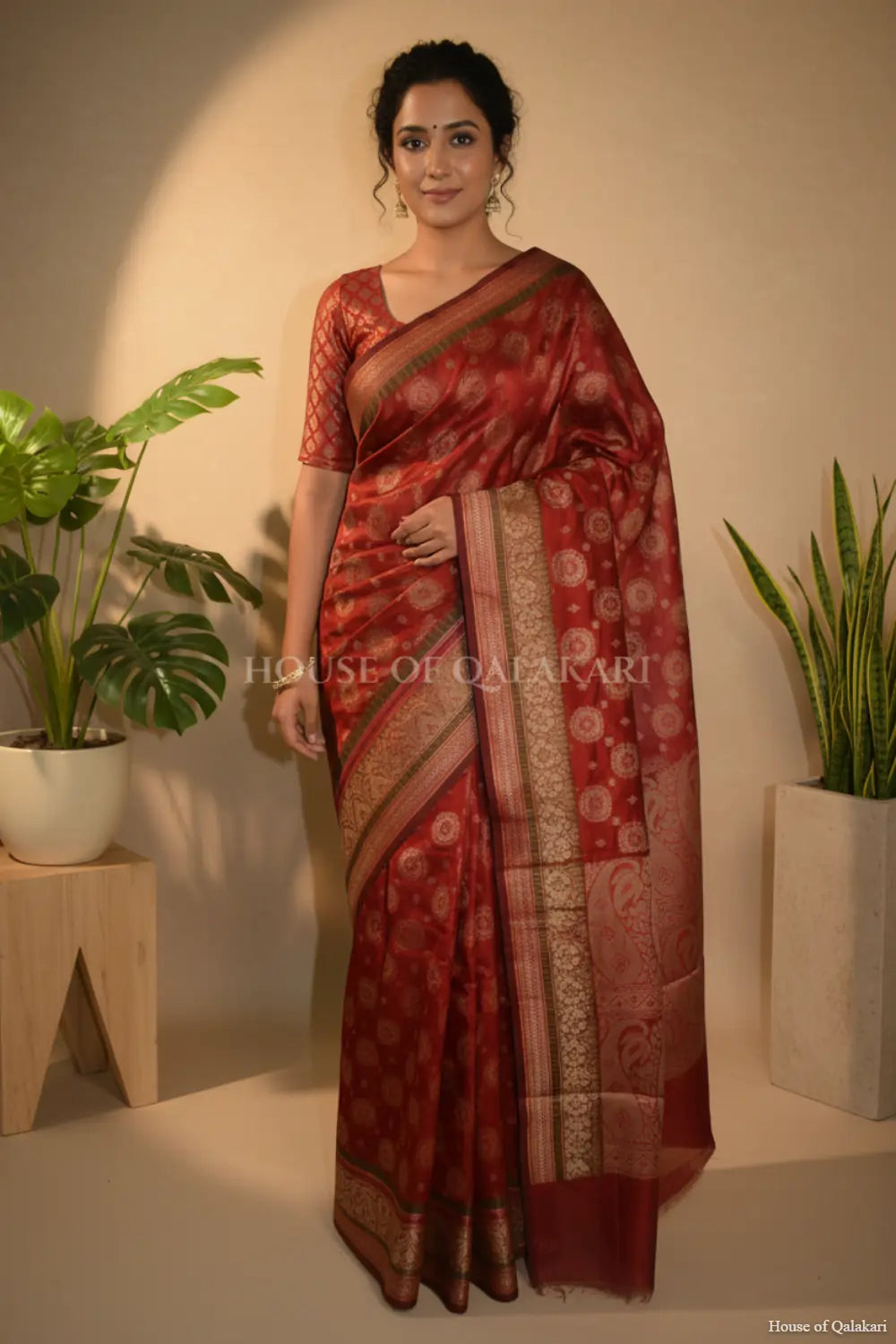 Mulmul cotton patola saree front pose