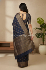 cotton saree back pose