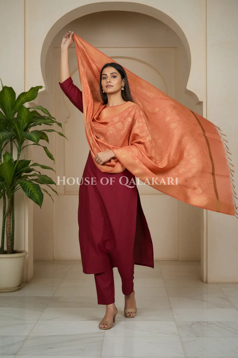 silk dupatta 0247 dramatic pose