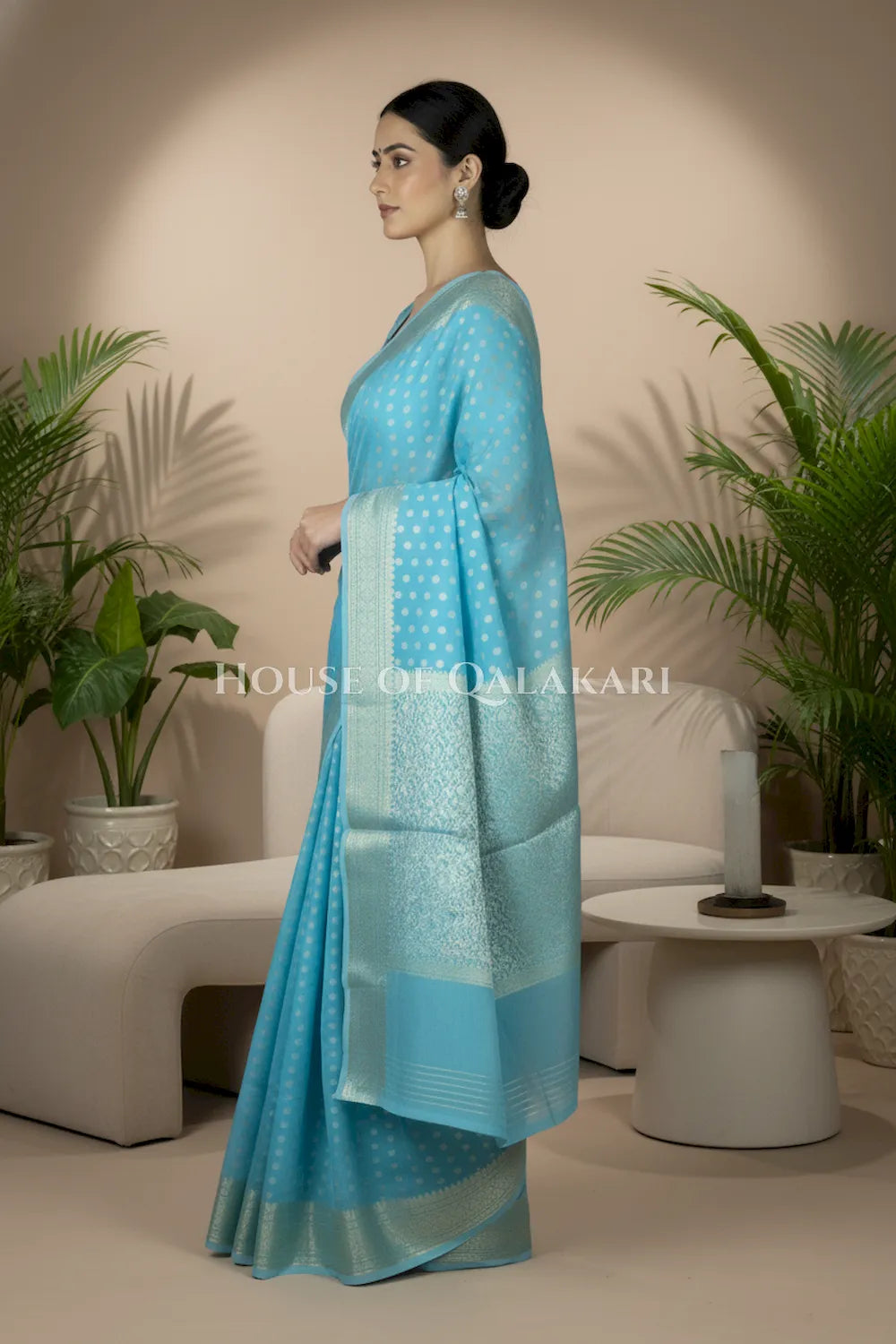 cotton saree 0355 side pose