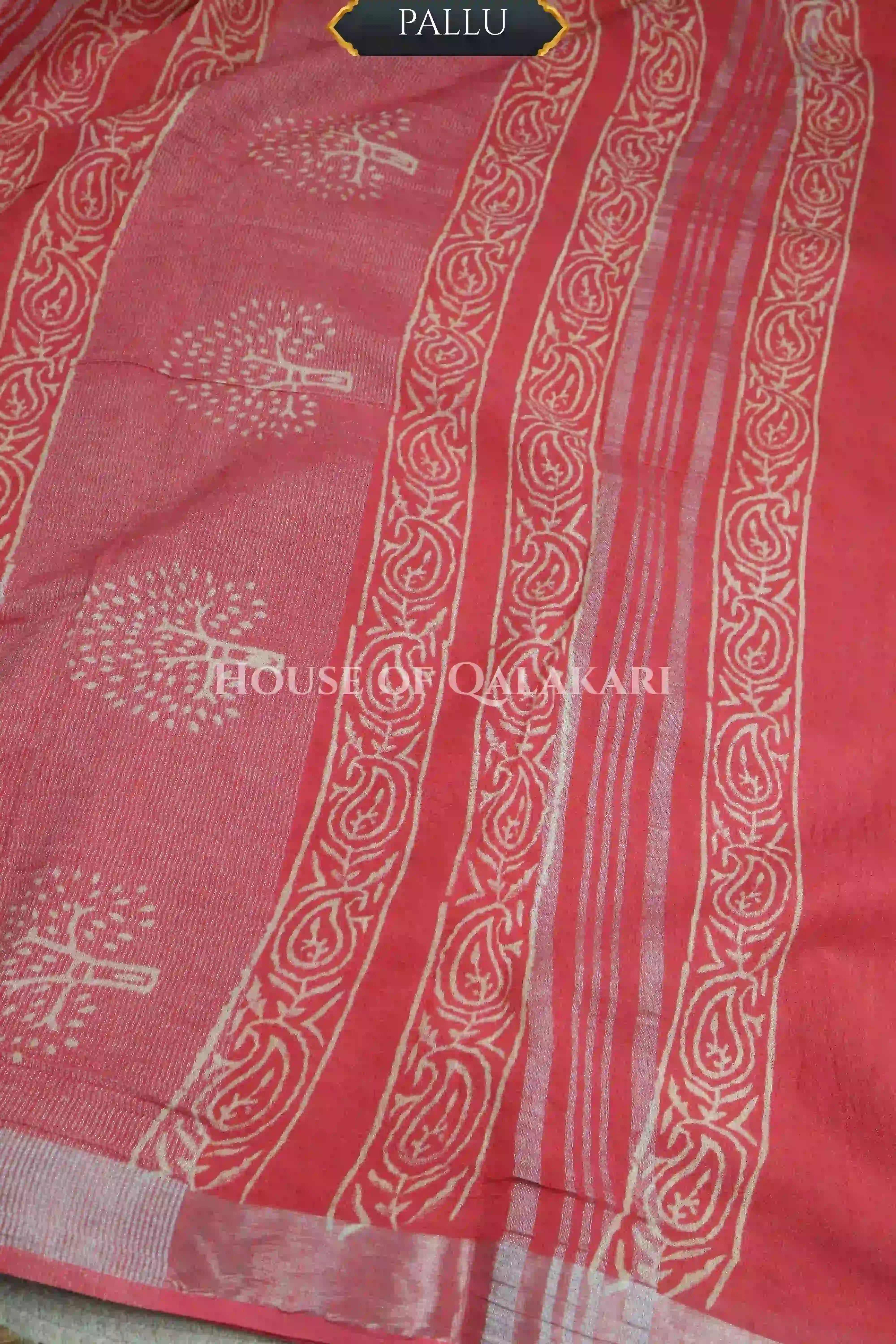 linen cotton saree 489 pallu