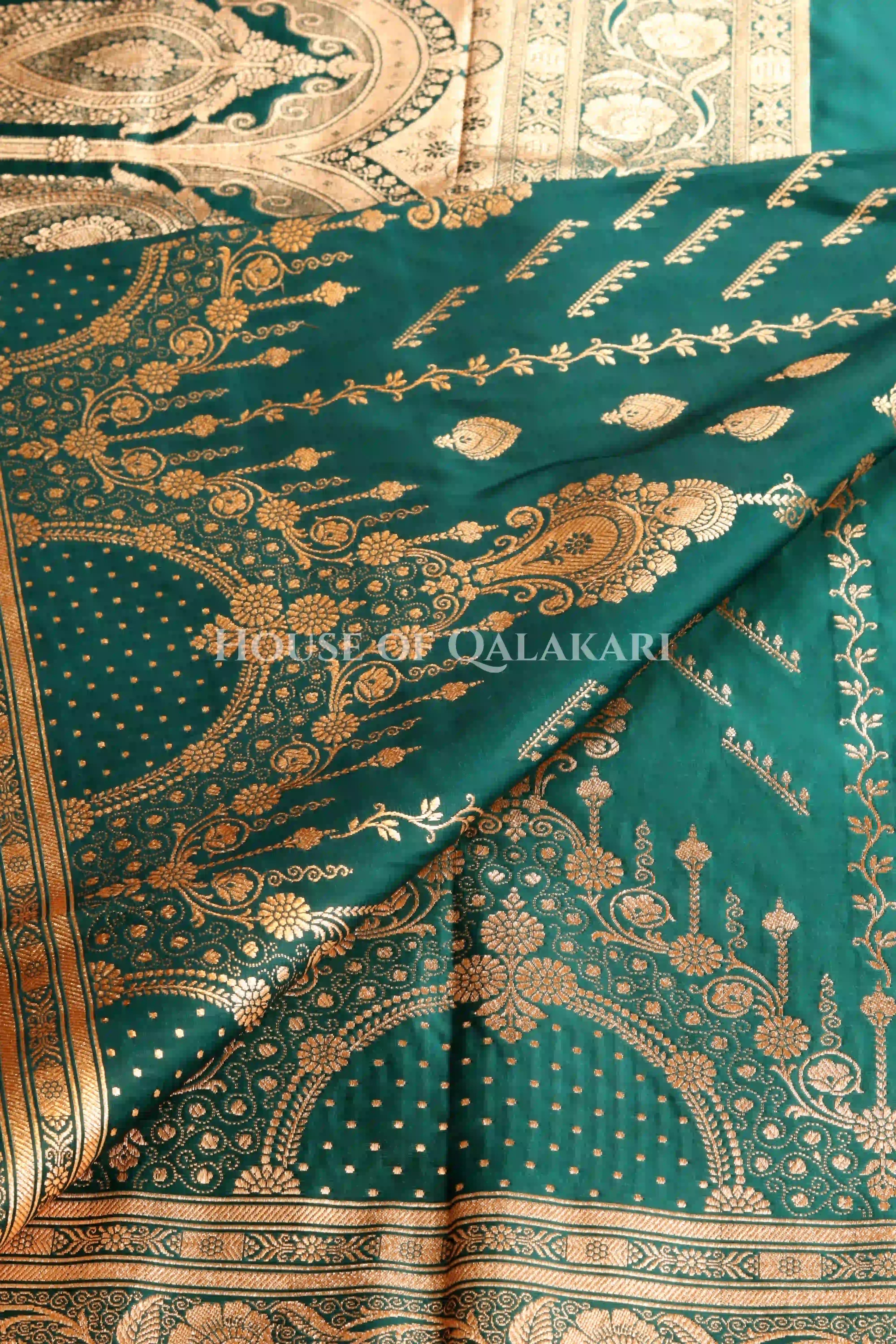 Double Katan Silk Saree body