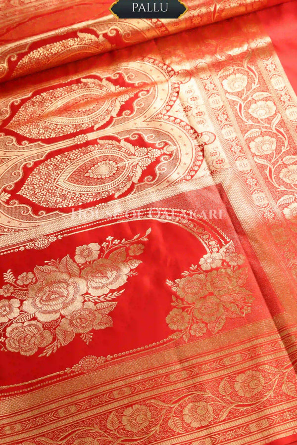 Double Katan Silk Saree pallu