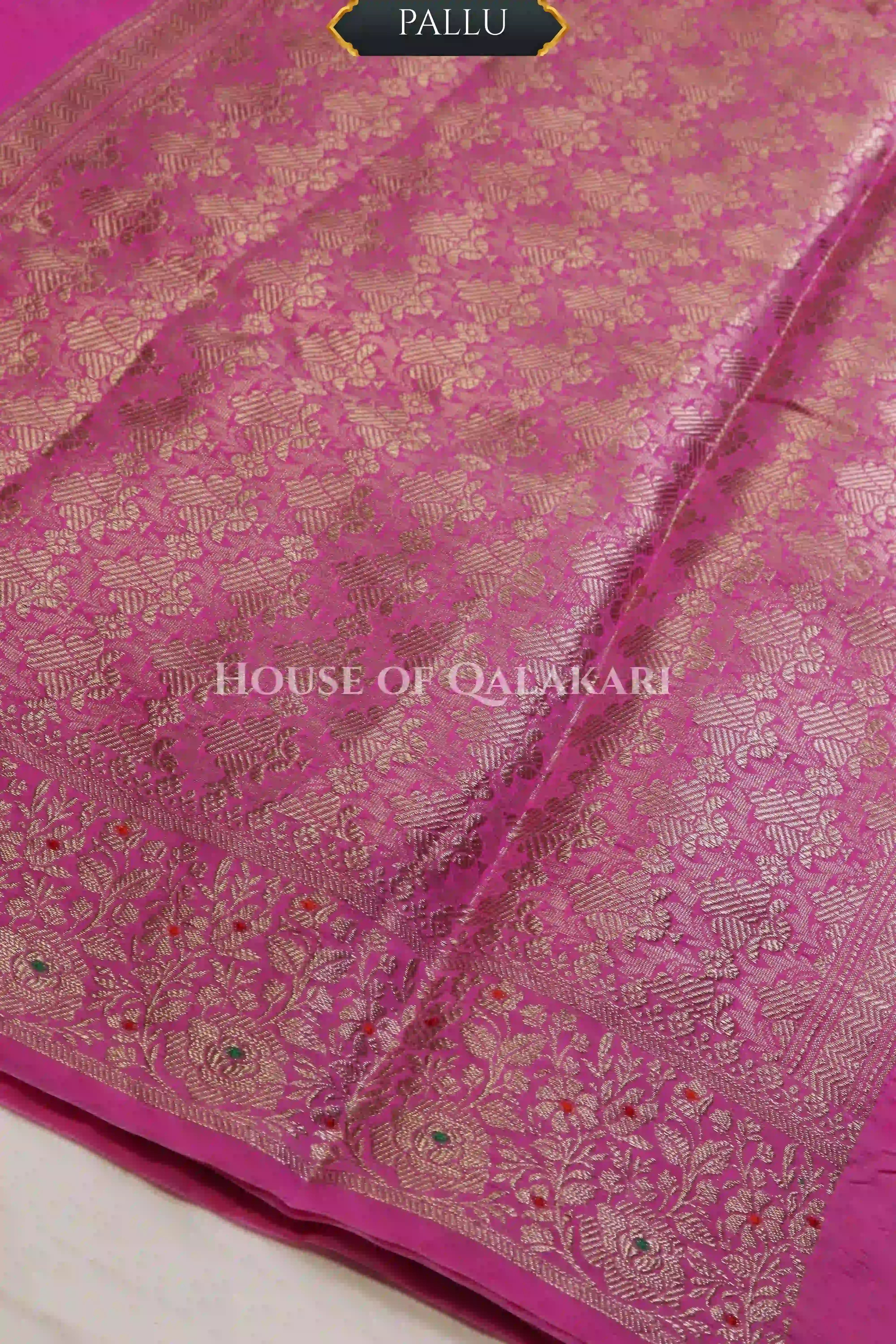 moonga silk saree pallu