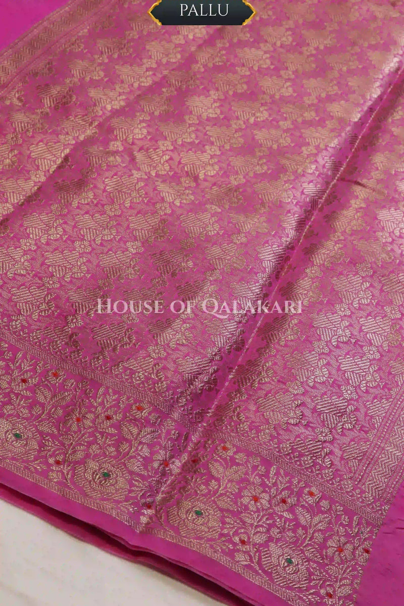 moonga silk saree pallu
