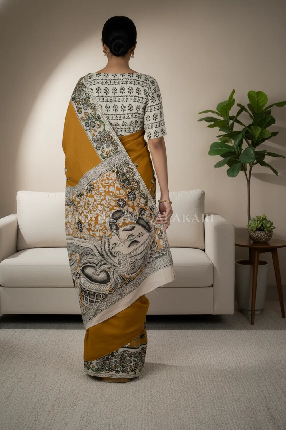 cotton kalamkari saree 0464 park pose