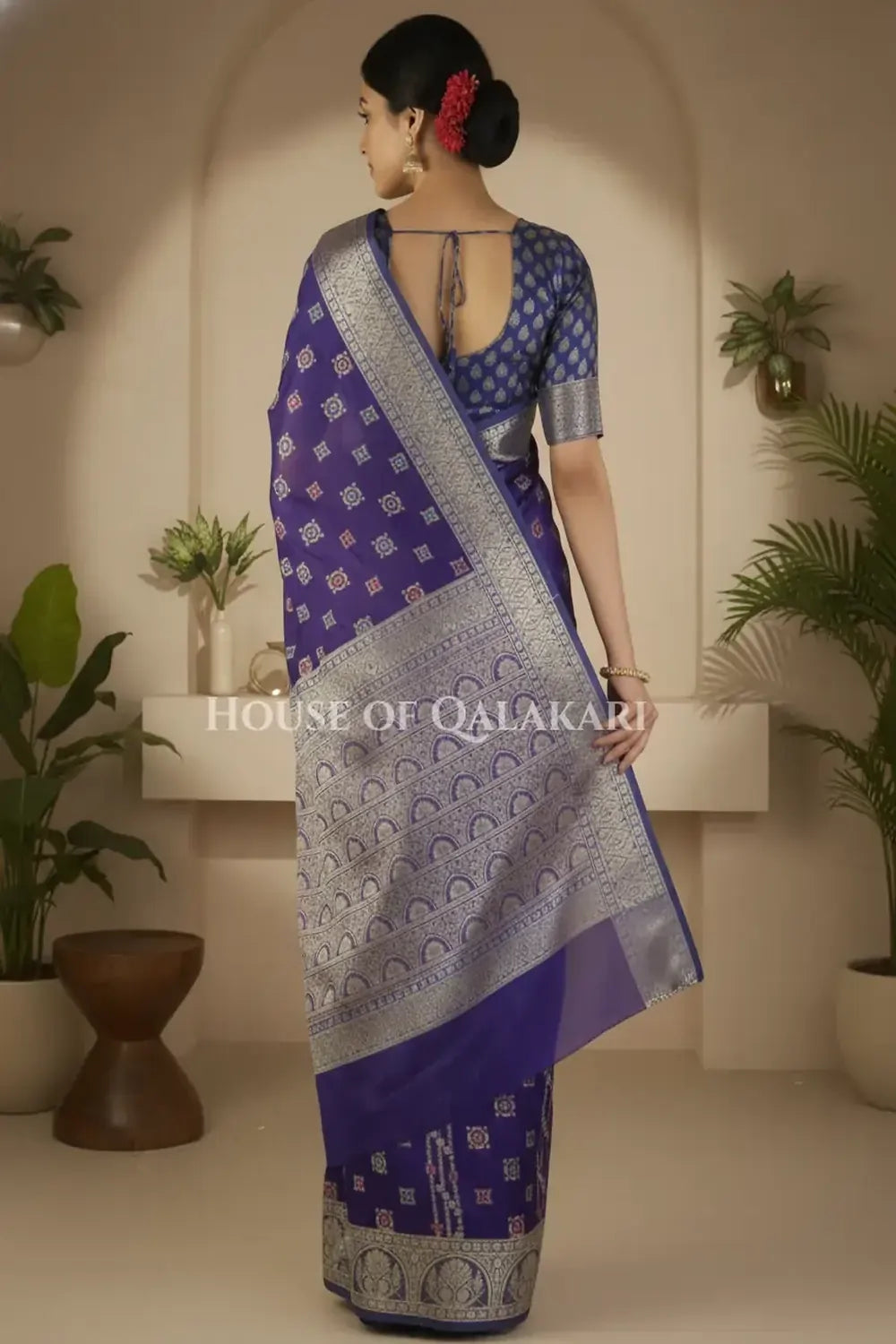 Cotton Saree back pose