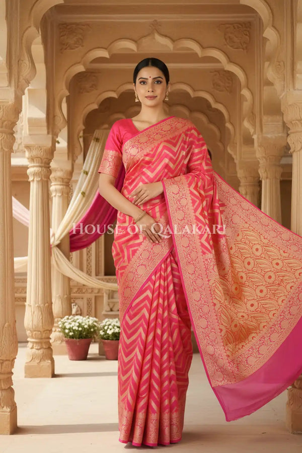 Khaddi Georget Silk Saree Front Pose