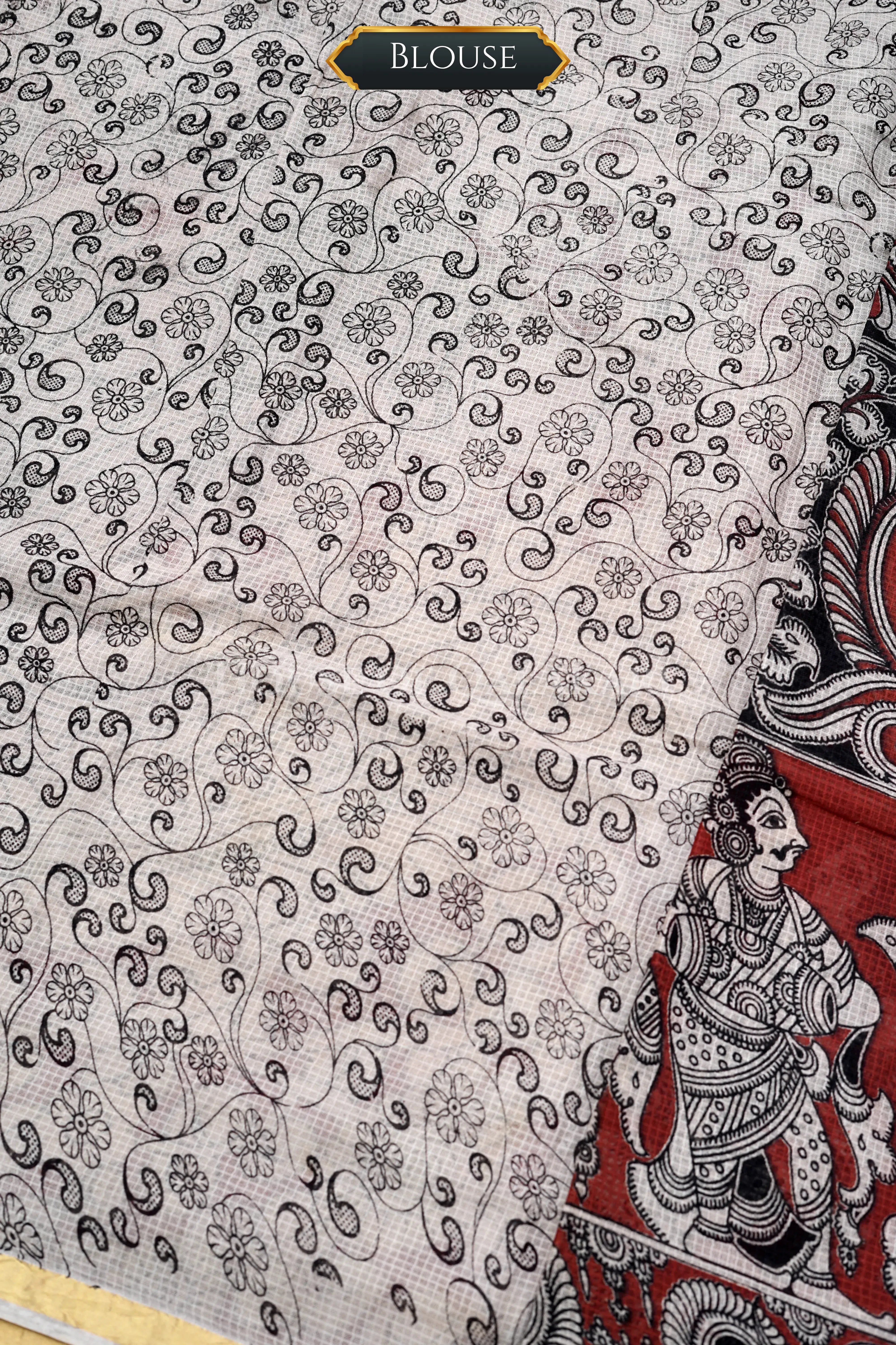 kota cotton kalamkari saree 0453 blouse