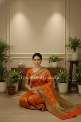 Georget Silk Saree sitting pose