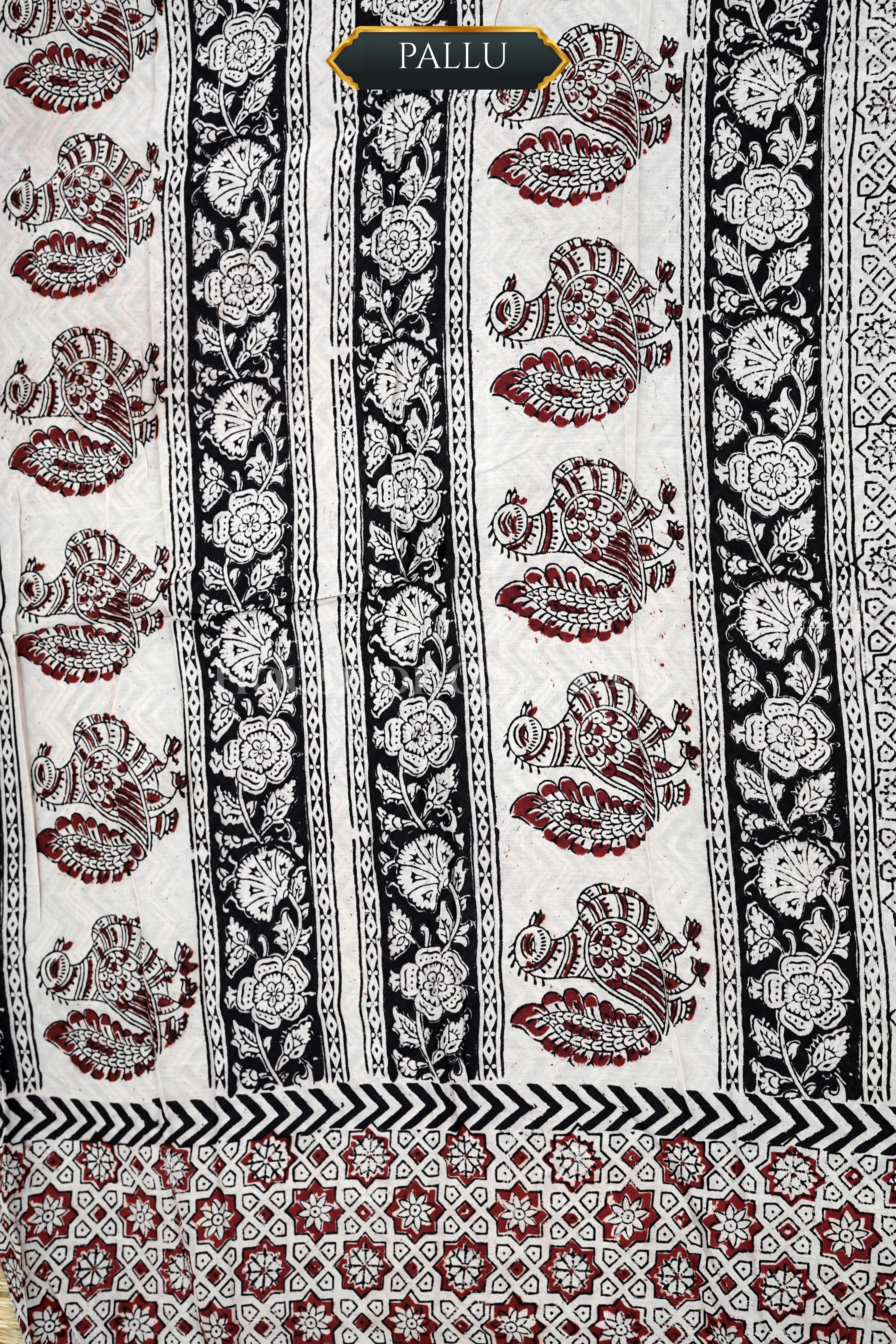 chennuri silk kalamkari saree 0450 pallu