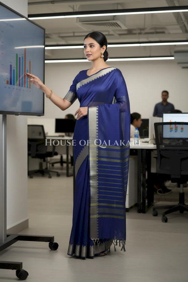 cotton saree 0331 office pose2