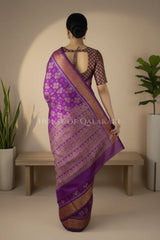 mulmul cotton patola saree 0427 back pose