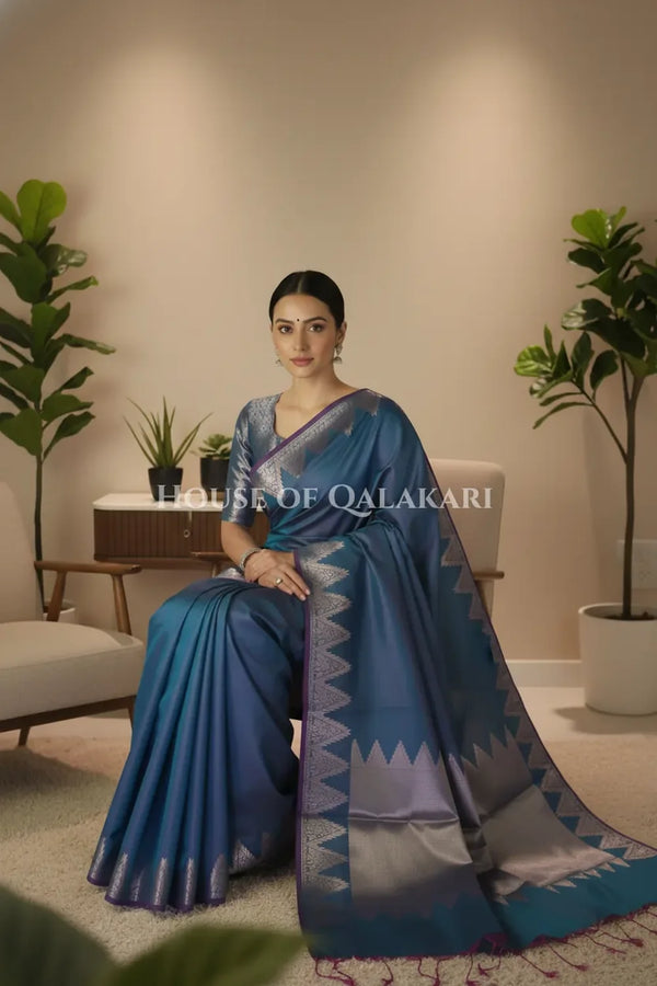 Silk Saree sitting pose