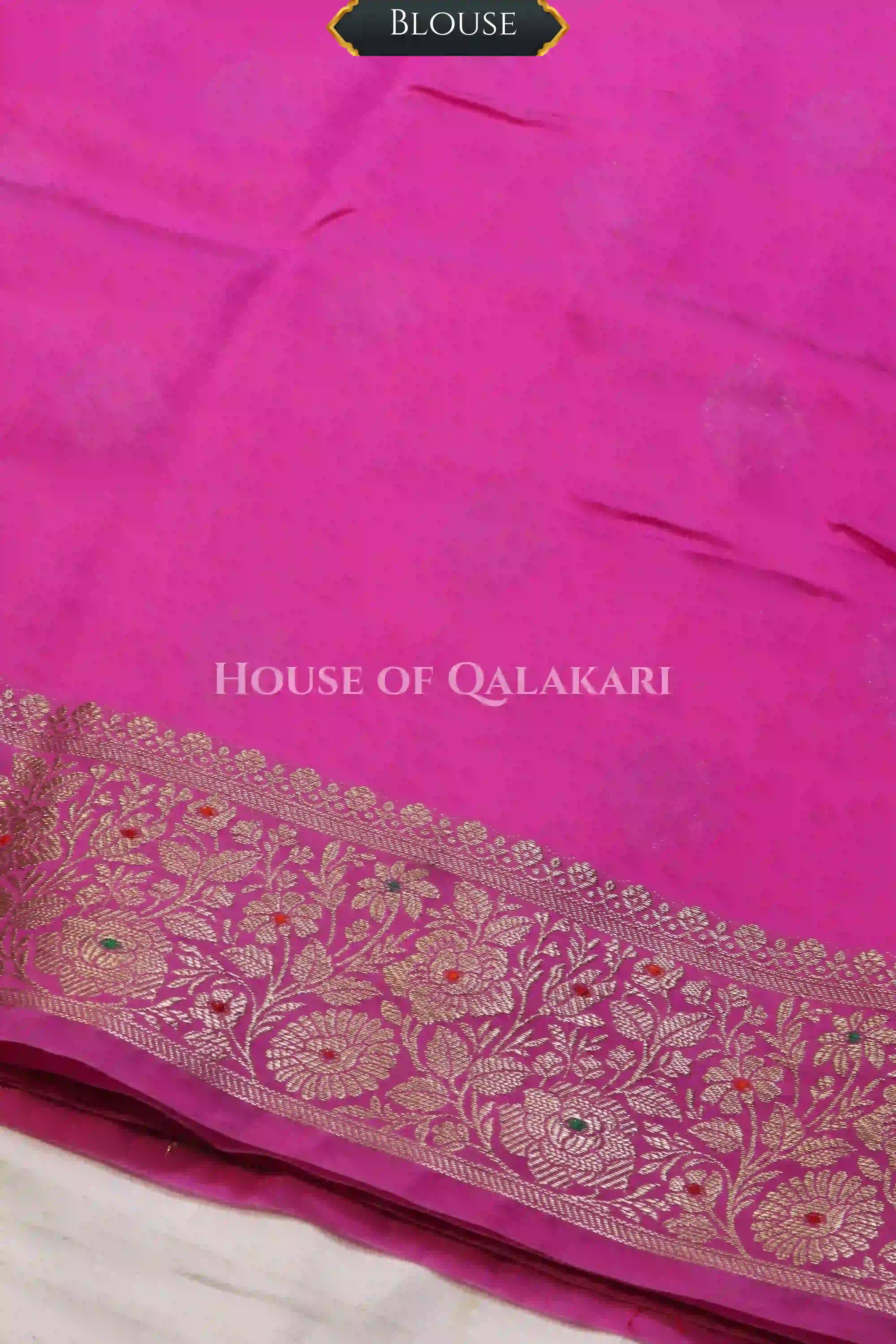 moonga silk saree blouse